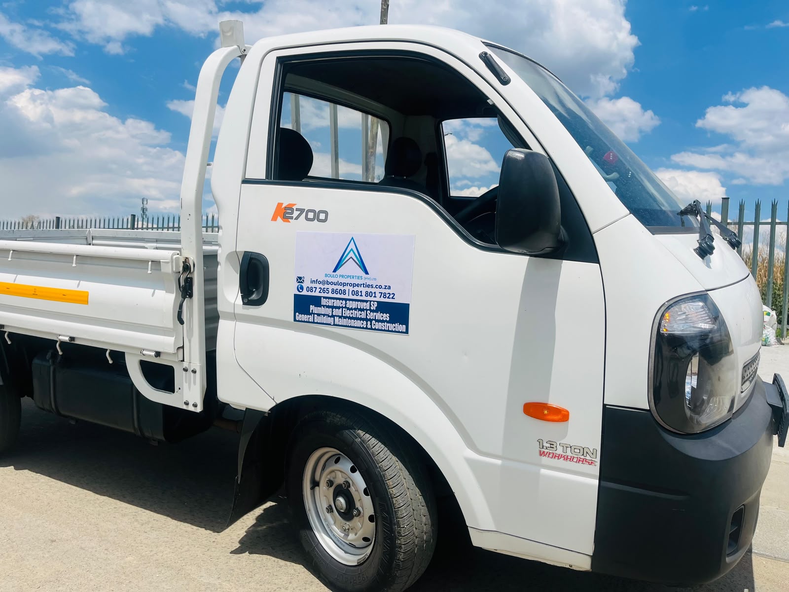 Boulo Properties construction and maintenance service vehicle